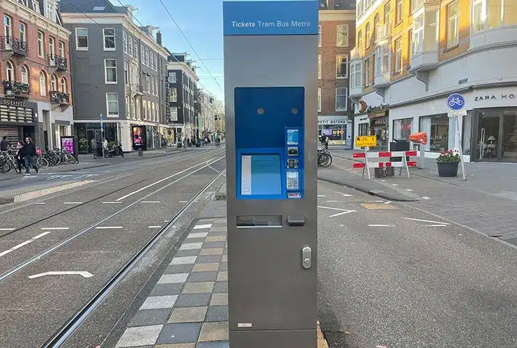 Máquinas expendedoras de boletos del transporte público de Ámsterdam