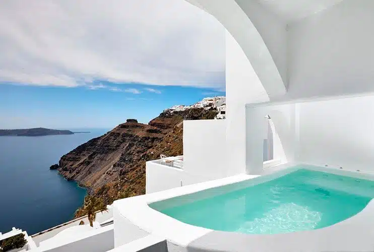 Donde alojarse en Santorini