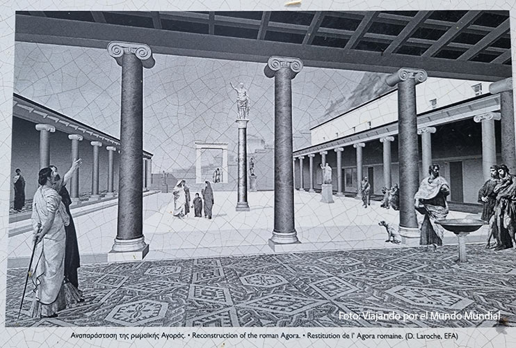 Reconstrucción del Ágora Romana en Delfos- Foto: Viajando por el Mundo Mundial