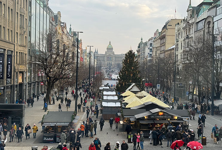 Mercado navideño de la Plaza de Wenceslao Praga