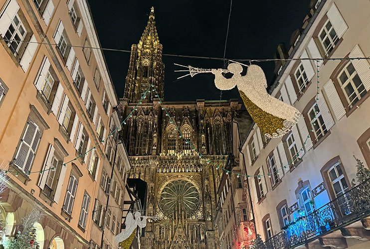 Luces navideñas  de la Rue Mercière de Estrasburgo