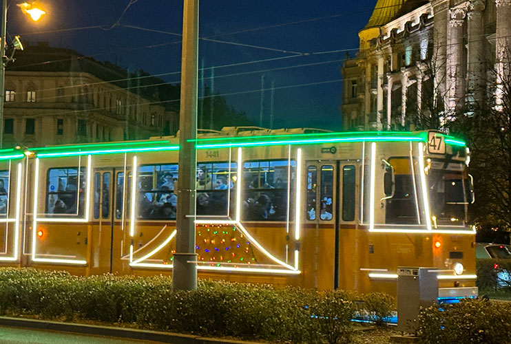 Tranvías navideños de Budapest