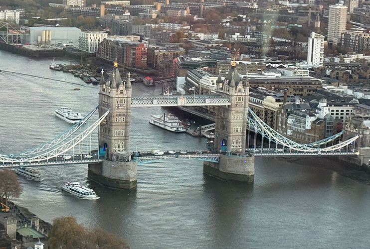 Vistas del Tower Bridge desde Sky Garden