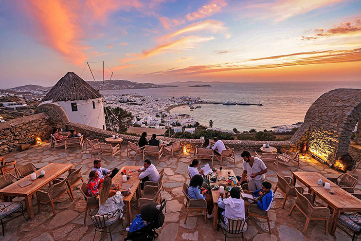 Restaurantes con vistas en Mykonos
