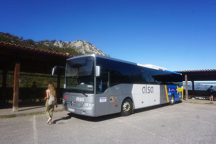 Autobús a los lagos de Covadonga