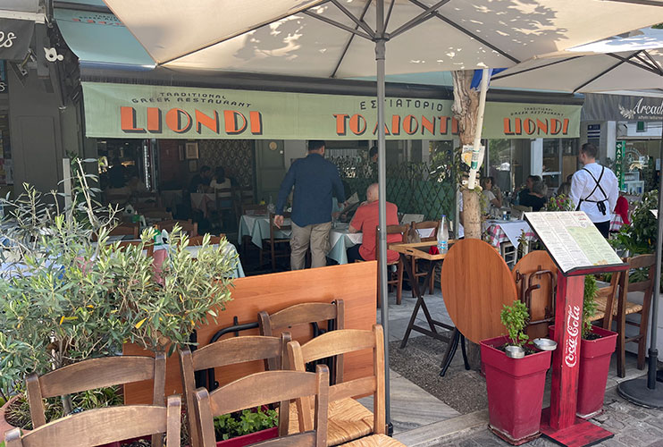 sitios para comer en Atenas Liondi