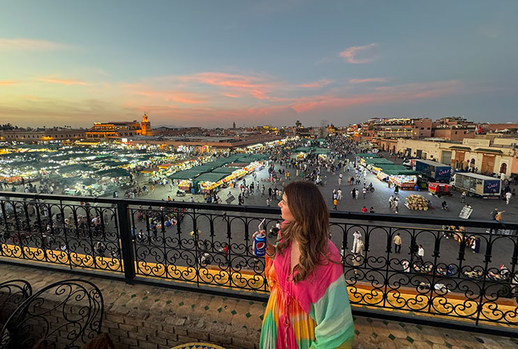 Mejores terrazas de Marrakech: le balconcillo du café Glacier