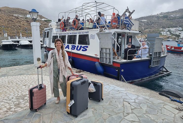 Taxi acuático puerto de Mykonos