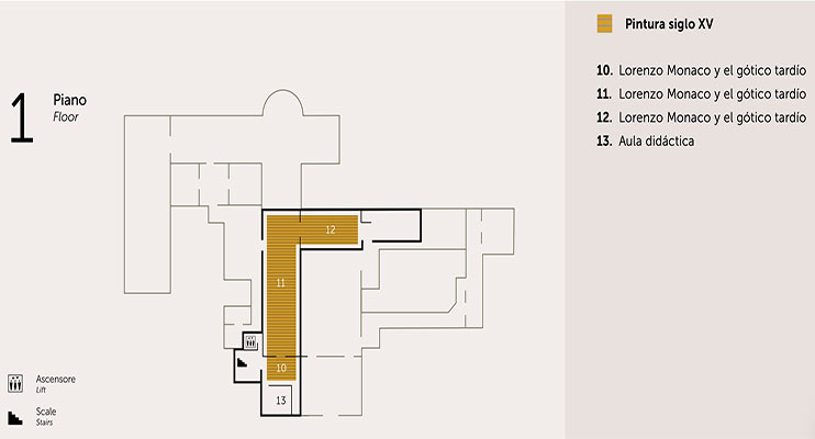 Plano de la Galería de la Academia de Florencia