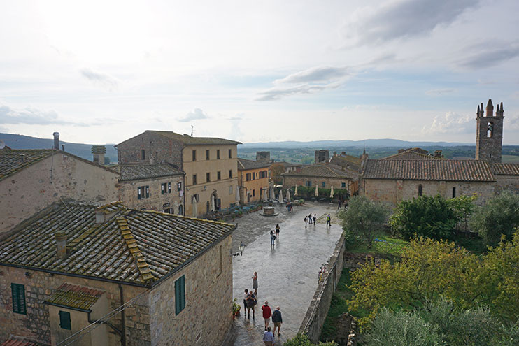 Vistas desde la muralla de Monteriggioni