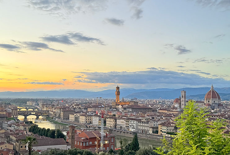 Vistas de Florencia desde piazzale Micheangelo